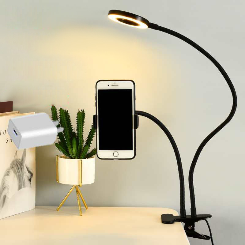 Photography Lighting Game - Universeller flexibler Handyhalter mit Selfie-Ringlicht, Büro-Lazy-Bracket,