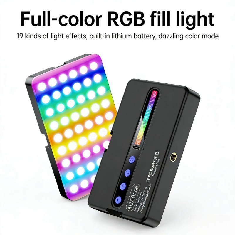 Photography Mobile Lighting - Tragbares Fotografie-Taschenlicht, Vollfarbiges LED-Selfie-Licht für Mobiltelefone,