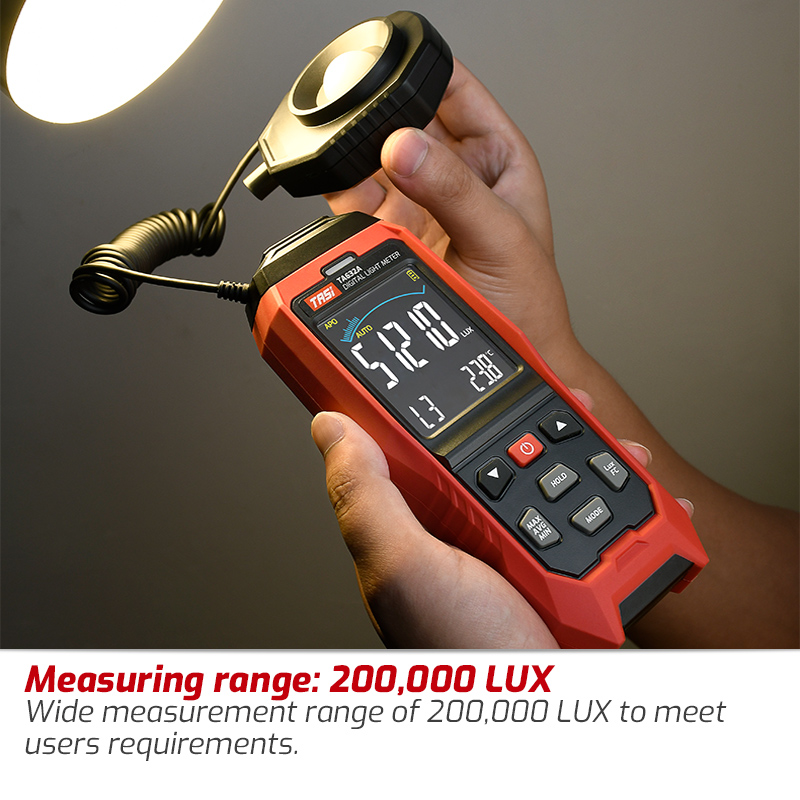 Photography Lighting Meter - Lux/FC-Photometer Umweltmessgerät Camping Abnehmbarer Messfühler Digitaler