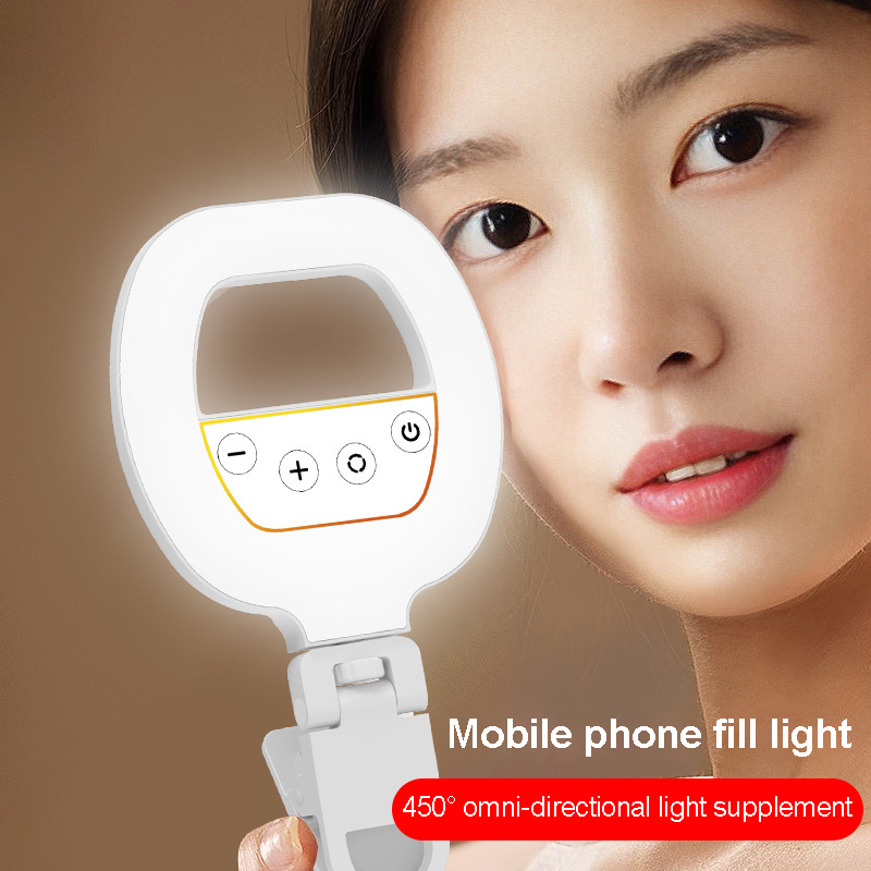 Photography Mobile Lighting - Wiederaufladbare LED-Lichter, mobile Selfie-Ringlichter, Videolicht für