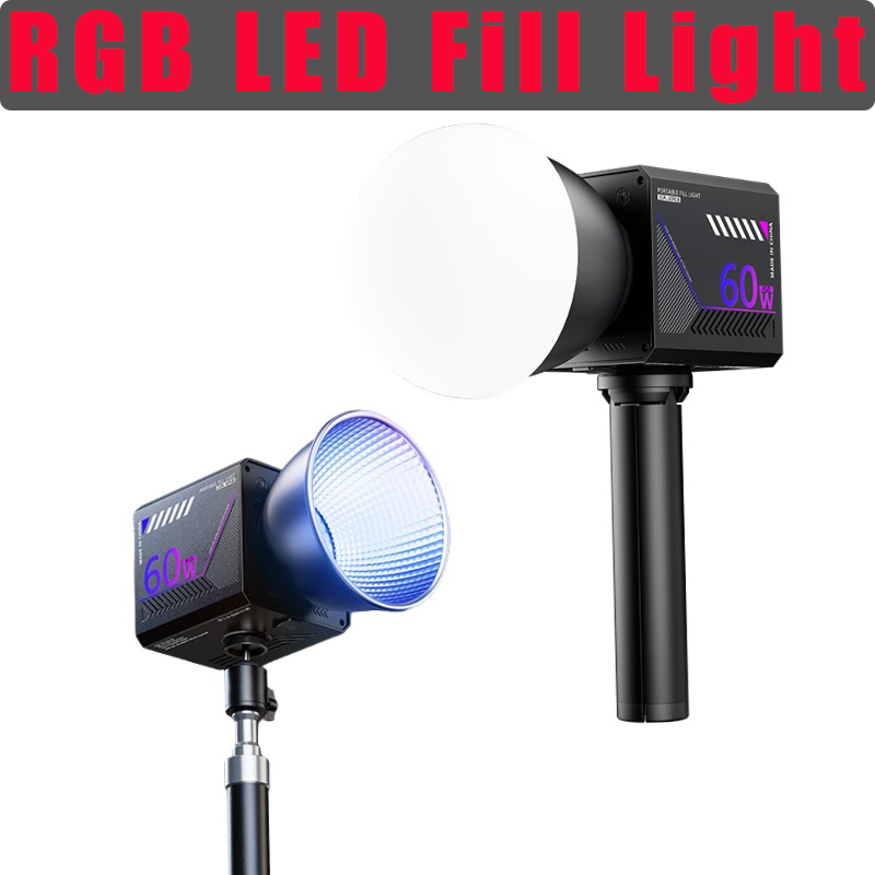 Photography Lighting Handheld - 60W RGB Videoleuchte Tragbares LED-Fotostudio-Licht mit