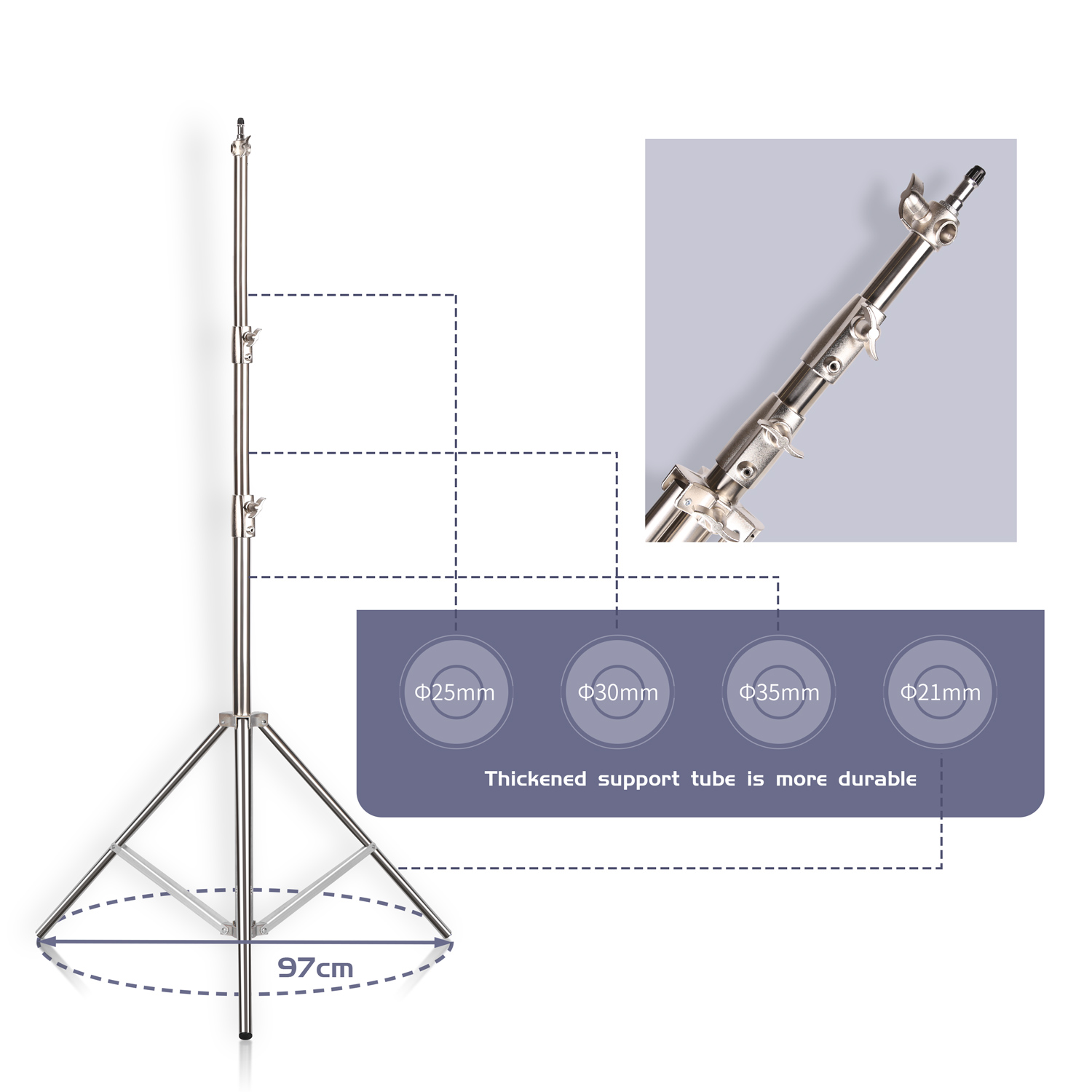SH 2,8 M Edelstahl Licht Stehe – Photography Lighting Description Bewertung und Preis