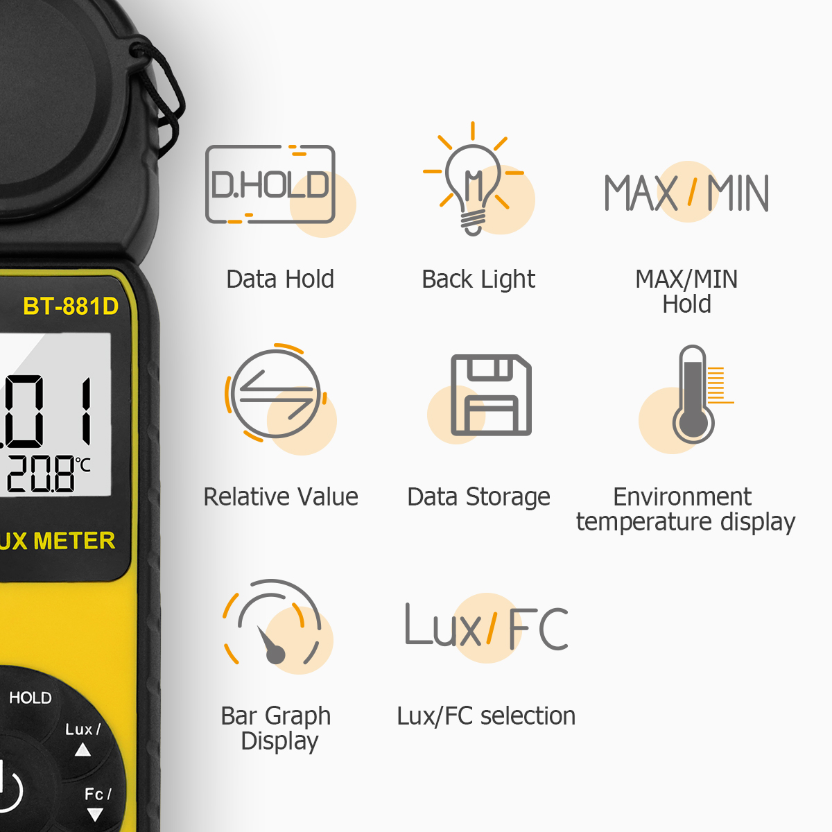 Digitales Luxmeter, 400.000 Lu – Photography Lighting Handheld Bewertung und Preis