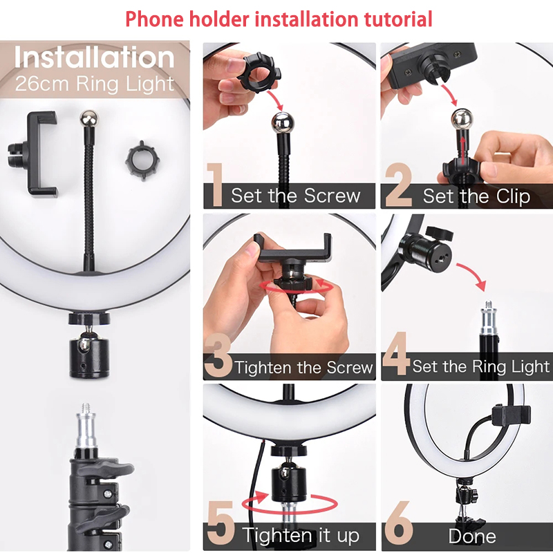 Videoleuchte 16/26/33cm Selfie – Photography Lighting Description Bewertung und Preis