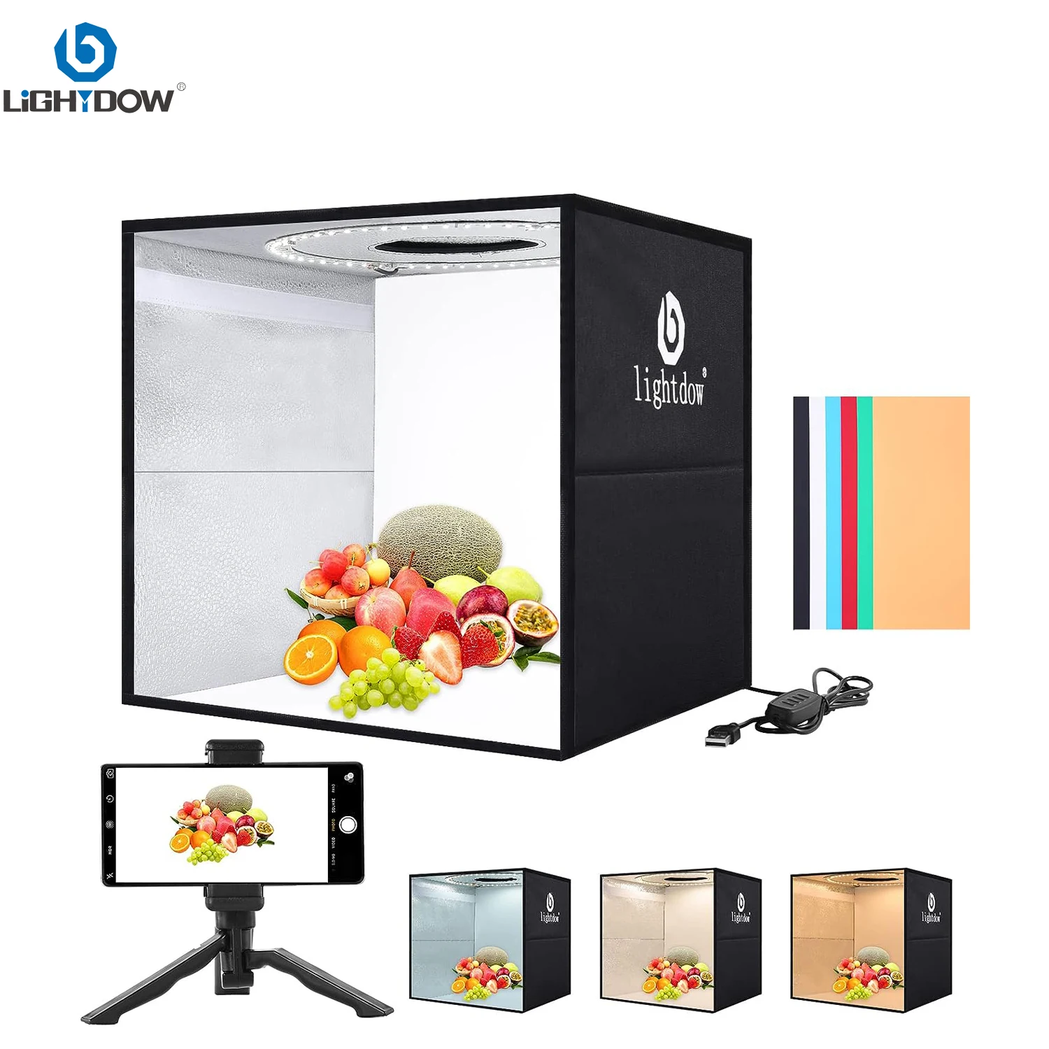 Lightdow Dimmbare Fotobox, LED – Photography Lighting Kit Portable Bewertung und Preis
